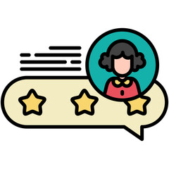 Review Icon. Customer Satisfaction Check Symbol. Line Filled Icon Vector Stock 