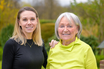 Family of two generations, mother and daughter