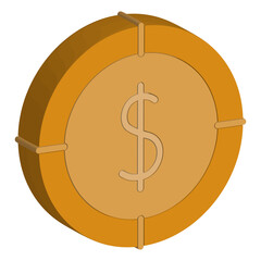 Golden 3d signs of dollar and euro pound sterling banking currency economic yellow vector wealth design
