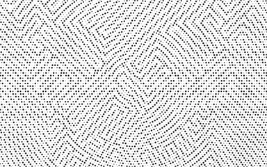 Halftone vector background. Monochrome halftone pattern. Abstract geometric dots background. Pop Art comic gradient black white texture. Design for presentation banner, poster, flyer, business card.