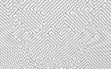Halftone vector background. Monochrome halftone pattern. Abstract geometric dots background. Pop Art comic gradient black white texture. Design for presentation banner, poster, flyer, business card.