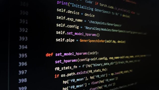 Program Code On Black Background
