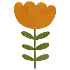 Watercolor flower design element