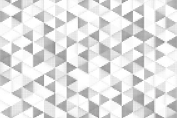Halftone vector background. Monochrome halftone pattern. Abstract geometric dots background. Pop Art comic gradient black white texture. Design for presentation banner, poster, flyer, business card.