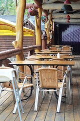 tables and chairs