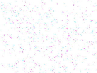 Pastel color confetti on tranparent background, confetti overlay layer. Festive backdrop for your projects.