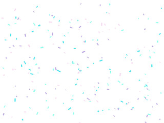 Pastel color confetti on tranparent background, confetti overlay layer. Festive backdrop for your projects.