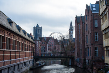 view of the river in Belgium 