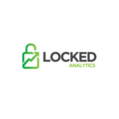 Locked Analytics vector logo design