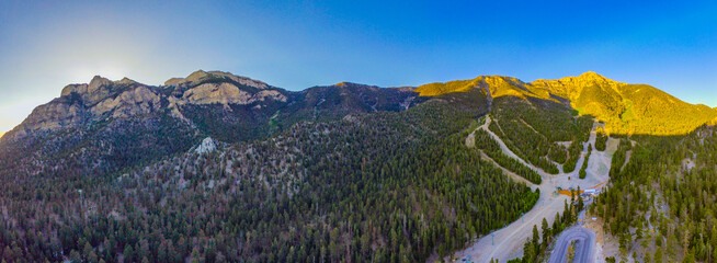 Mt. Charleston, Nevada, USA - June 14, 2018:  Mt. Charleston, Lee Canyon and nearby rock formations and recreation areas.