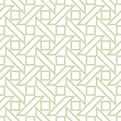 A seamless pattern with green squares and lines