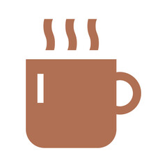 Hot Coffee Cup Logo Icon. Coffee Mug with Steam. 