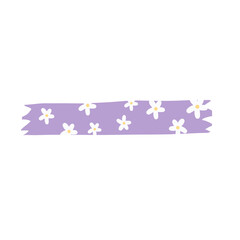 Purple Washi Tape  With Flower Designs