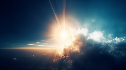 Fototapeta 高高度から見える太陽：AI作品
 obraz