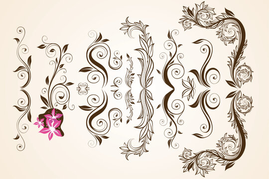 Abstract pattern for design. Floral retro elements for background.