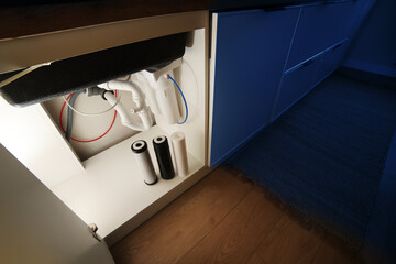 House water filtration system to drinkable condition, reverse osmosis. Installation or replacement...
