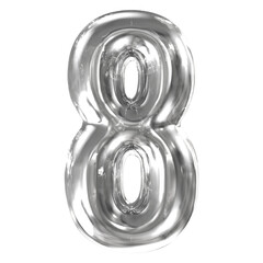 Number Glass 3D Render