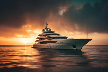 Fototapeta na wymiar luxury yacht, header image 