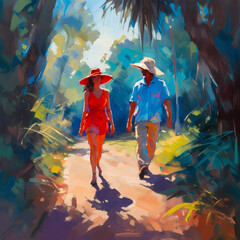 Summer Authentic outdoor experiences, showcase warm-weather adventure, fun, Hand drawn abstract, Vibrant Ink And Luministic Oil Painting, Background, artwork Concept, Abstract luxury, generative AI
