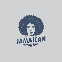 Pretty Girl Logo Design Vector Image