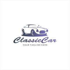 Classic Car Logo Design Vector Image