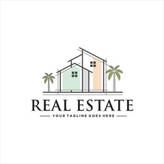Real Estate Logo Design Vector Image