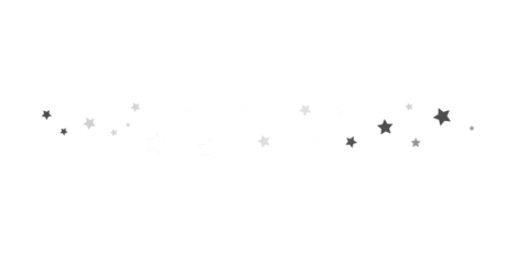 Silver stars falling from the sky. Abstract arc background. Glitter pattern for banner. - png transparent