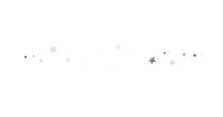 Silver stars border 3d - png transparent
