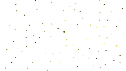 Glittering confetti on a transparent background. Holiday, birthday and Christmas decoration