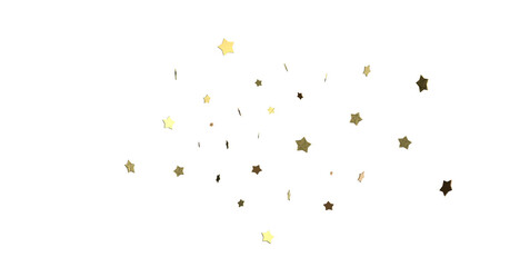 XMAS Stars - stars. Confetti celebration, Falling golden abstract decoration for party, birthday celebrate, (PNG transparent)