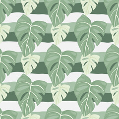 Botanical leaf wallpaper. Tropical pattern, palm leaves floral background. Abstract exotic plant seamless pattern.