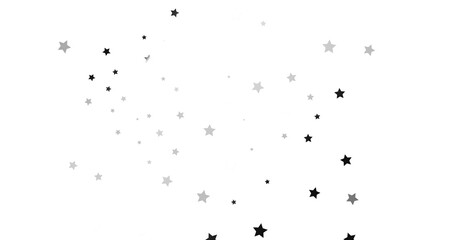 Group of silver stars isolated on white background. - png transparent