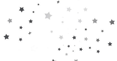 Silver star of confetti. - png transparent