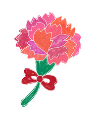 어버이날 카네이션 꽃 일러스트 손그림 드로잉