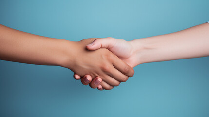 Fototapeta premium Frauen Händeschütteln Begrüßung, ai generativ