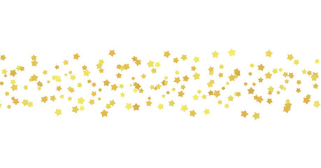 XMAS stars. Confetti celebration, Falling golden abstract decoration for party, birthday celebrate, (PNG transparent)