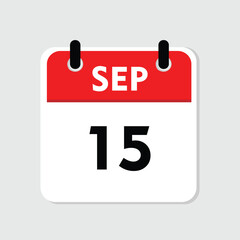 15 september icon with yellow background