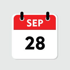 28 september icon with yellow background