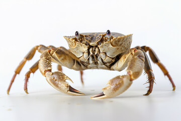 Image of a crab on white background. Amphibian. Wildlife Animals. Illustration, Generative AI.