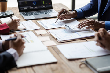 Business meeting, Business Consulting Meetings brainstorm to discuss strategy analysis and plan for successful business growth.