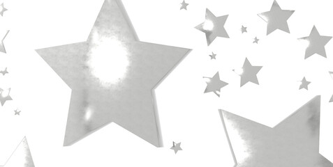 Seamless pattern with small silver stars on white background. - png transparent