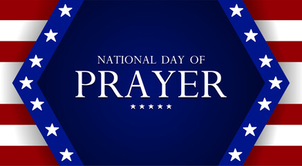 National day of prayer in United States. Suitable for Poster, Banners, background and greeting card. 