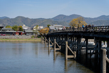 Togetsu-kyo Bridge Togetsukyo in Arashiyama, Kyoto, Japan.