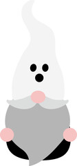 Halloween Gnome Flat Illustration