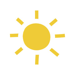 sun in trendy flat style. vector illustration. simple forms