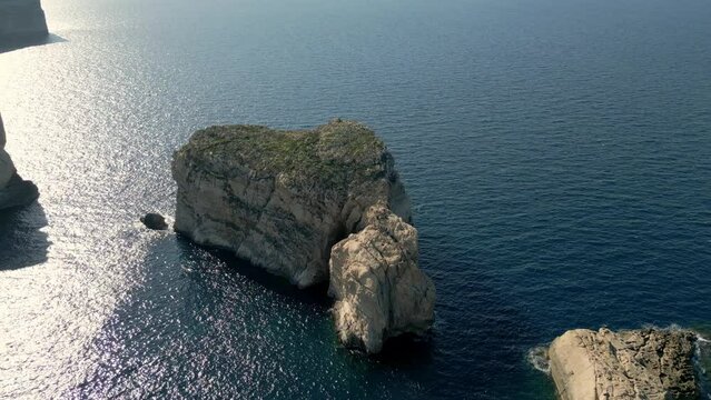 Aerial view of beautiful Malta with Sea
