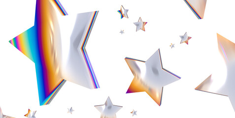 Seamless pattern with small silver stars on white background. - png transparent