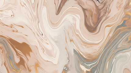 Obraz premium Modern beige marble texture pattern background. Beige, brown, gold fluid painting background design. AI generative
