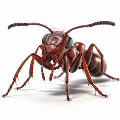 Ant isolated on white background (Generative AI)