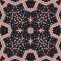 Square seamless patterns. Woven wonderful digital patterns. Modern fashion. Kaleidoscope